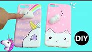 DIY Viral Squishy Phone Case 3D/Unicorn/Kawaii Cat Tutorial by Creative World