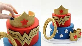 How To Make A WONDER WOMAN Cake!