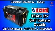 Unboxing Exide 100AH 12V SMF Battery - Details #exide #exidebattery #ExideSmfbatteries