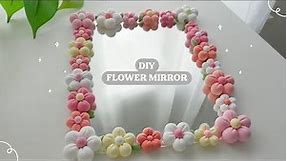 Easy DIY cute clay flower mirror (pinterest inspired) 🌸🌷
