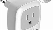 TESSAN Italy Travel Power Adapter, 3 Prong Grounded Plug with Dual USB Charging Ports, Type L Outlet Adaptor Charger for USA to Italy Uruguay Chile Italian