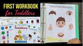 Toddler's First Workbook, Fun Worksheets, 2 years old worksheets, 3 years old worksheets