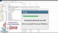 How to download and install Java JDK on Windows 7/8/10 - Set path in Java