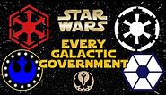 Every Galactic Government in Star Wars (Legends) - Star Wars Explained