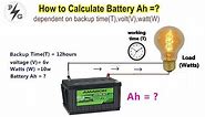 How To Calculate Battery Capacity - Ah / Dependent On Backup Time (t),Volt (v), Watt (w) | POWER-GEN