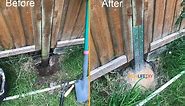 How to fix a leaning fence with steel angles - without replacing the fence post