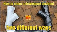 How To Make A Downspout Cleanout Connector - PVC vs Corrugated