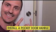 how to install a handle on a pocket door 🔒 (AMAZON LINK)