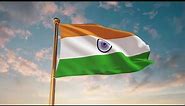 Indian Flag Waving Free Stock Footage - Animated VIdeo Background - Independence day status 2022