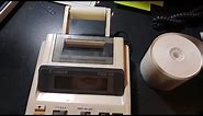 How to replace receipt tape paper roll on Canon P20 DX Electronic Calculator Printer