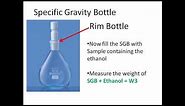 Ethanol estimation by specific gravity