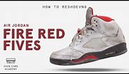 How To Clean Air Jordan 5 Fire Red With Reshoevn8r