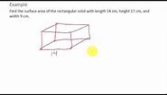Finding The Surface Area of a Rectangular Solid