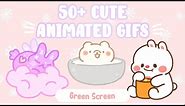 50+ Cute Animated Gifs | Green Screen Hd