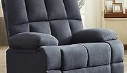 Oversized Rocker Recliner Chair Extra Wide Rocking Recliners Overstuffed Soft Manual Big Man Recliner Extra Large Living Room Sofa Up to 350 LBS
