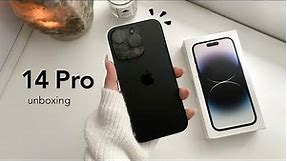 iPhone 14 Pro Space Black aesthetic unboxing 🧸 | setup + camera test + MagSafe accessories