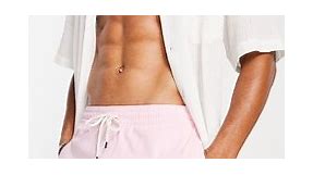 Polo Ralph Lauren Traveler icon logo mid swim shorts in pink | ASOS