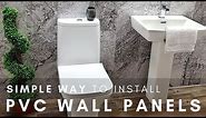 SIMPLE WAY To Install PVC Wall Panels