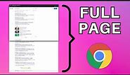 How to Easily Take a FULL PAGE Screenshot on Google Chrome