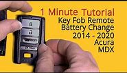 How To Replace A 2014 - 2020 Acura MDX Key Fob Remote Battery