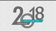 Happy new year 2018 | Embossed text effects | Photoshop tutorial