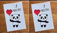 I Miss You Card Idea // How to Make Miss You Card With White Paper // Cute Miss You Greeting Card