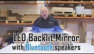 LED backlit bathroom mirror with Bluetooth speakers: Unboxing & overview