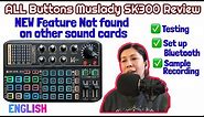 Muslady SK300 Review, Testing ALL the Buttons and Recording Set Up & sample