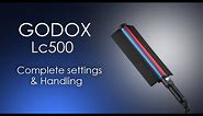 Godox Lc500 RGB light complete settings in hindi | How to use godox lc500 light