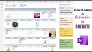 How to organize your Calendar In OneNote | Design a Calendar In OneNote
