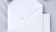 PONATIA 50 PCS/Pack A7 Envelopes, 5.25 x 7.5'' White Envelopes, Perfect For 5 x 7'' Wedding Invitation Cards, Christmas Gift Cards Envelopes, Acrylic Invitations, Photos