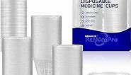 disposable medicine cups graduated, bulk pack of 100, 1 oz (30ml) small plastic measuring cup for liquid medication, paint, epoxy, pill and resin.