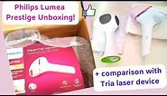 Philips Lumea Unboxing + Comparison with Tria + Review (Home Laser Hair Removal)