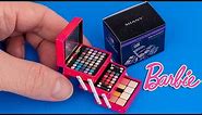DIY How to make mini makeup kit | DollHouse | Hacks and Crafts for Barbie