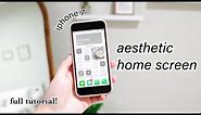 iphone 7 aesthetic home screen customization (widgetsmith, icons)
