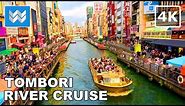 [4K] OSAKA Tombori River Cruise Tour (FULL RIDE) in Dotonbori Osaka, Japan 2019 Travel Guide 🎧