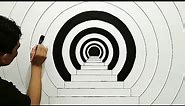 TUNNEL WALL PAINTING 3D OPTICAL ILLUSION || TEROWONGAN 3D