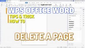 WPS Office Word How To Delete A Page