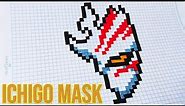 How to Draw Ichigo Hollow Mask - Drawing Ichigo Mask (Bleach) - Handmade Pixel Art