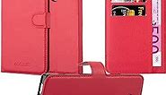 Book Case Compatible with Sony Xperia XA2 Ultra in Candy Apple RED - with Magnetic Closure, Stand Function and Card Slot - Wallet Etui Cover Pouch PU Leather Flip