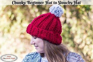 Crochet Chunky Hat - Beginner Free Pattern with Video Tutorial