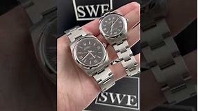Rolex Oyster Perpetual Black Dial Pink Hour Markers Watches Review | SwissWatchExpo