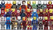 All Iron Man Suits Mark 1 - 85 Iron Man 1 to Avengers Endgame Tony Stark Unofficial Lego Minifigures
