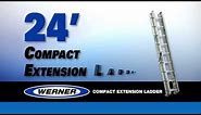 Werner Ladder 24 ft. Aluminum Compact Extension Ladder