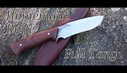 Homemade full tang knife "LB99". N690/Palisander santos