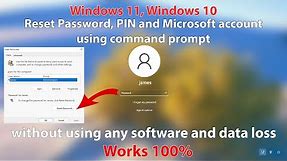 Reset Forgotten Windows 11 Password, PIN and Microsoft Account without any Software