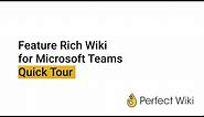 Overview of Feature Rich Wiki For Microsoft Teams