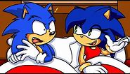 SONICA & MOVIE SONIC SLEEP TOGETHER! - [Sonic Comic Dub]