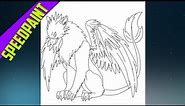 How to Draw Mythological Creatures (Speedpaint) - Griffin, Gryphon [Part. 1]