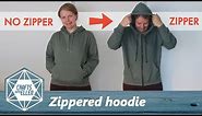 How to add a zipper to a hoodie | Sewing tutorial